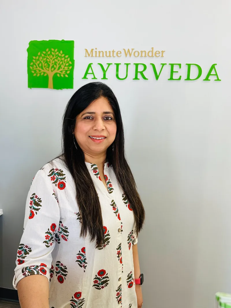 Preeti Gupta at the Minute Wonder Ayurveda clinic in San Ramon